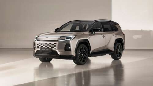 A detailed, high-quality shot of the 2025 Toyota RAV4 PHEV Plug-in Hybrid SUV. wallpaper