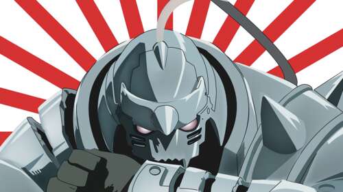Alphonse Elric from Fullmetal Alchemist in his signature hollow suit of armor. 4K (Ultra HD) pictures for wallpaper
