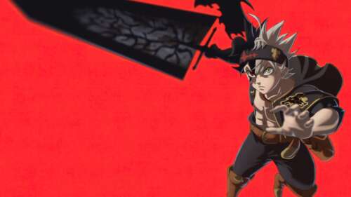 Asta from Black Clover against a bold red background pictures for wallpaper