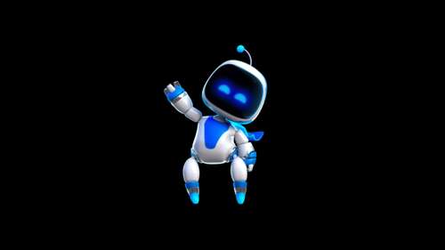 A high-resolution, detailed close-up of Astro Bot from the PlayStation 5 game Astro... computer backgrounds