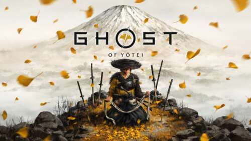 Cinematic key art of Atsu, the protagonist from the video game Ghost of Yotei. computer backgrounds