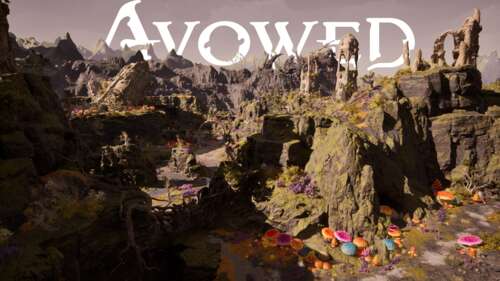 A high-resolution 5K gameplay screenshot from the fantasy action RPG Avowed.