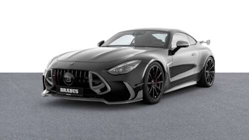 A high-contrast black and white shot of a Brabus 1000 Mercedes-AMG S 63 E Performance... wallpaper