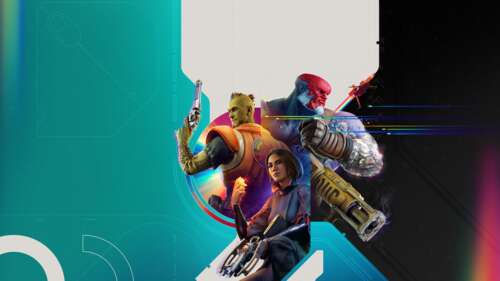 A detailed character from the game Concord featuring vibrant, futuristic sci-fi armor. pictures for wallpaper