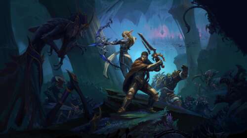 Stunning cinematic artwork from World of Warcraft: The War Within featuring epic...