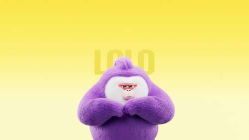 A cute, high-definition cartoon illustration of the Honor Magic V Flip 2 smartphone... wallpaper