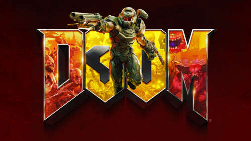 The iconic Doom Slayer from the Doom franchise, clad in heavy Praetor armor, ready... wallpaper