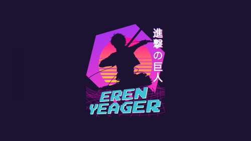 Eren Yeager from Attack on Titan featuring a purple aesthetic and background. background images hd