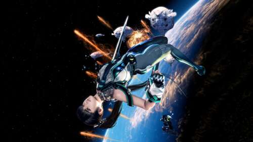 EVE from Stellar Blade, featuring highly detailed game art and character design.