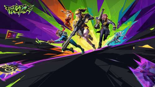 A high-resolution, colorful game poster for FragPunk featuring a stylized character... free wallpaper