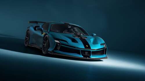 A sleek, blue-themed futuristic plug-in hybrid car featuring advanced aerodynamic... wallpaper download