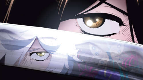 Gabimaru, the protagonist of the anime series Hell's Paradise: Jigokuraku, in a stylized... free desktop wallpaper