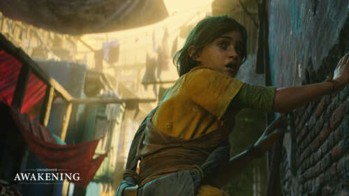 Hana, the female protagonist from the game Unknown 9: Awakening, during a gameplay... free wallpaper