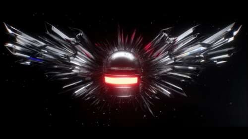 A glowing, dark-themed Level 3 PUBG helmet set against a black background with neon... wallpaper