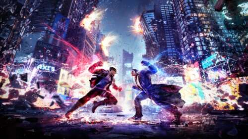 Jin Kazama and Kazuya Mishima facing off in a high-resolution Tekken 8 scene ps4 wallpaper