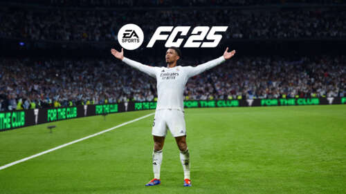 Jude Bellingham in a Real Madrid CF kit from EA Sports FC 25 free wallpaper