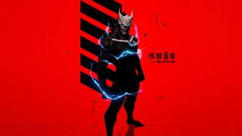 A cinematic video game style illustration of Kaiju No. 8 from the anime Kaiju No.... wallpaper for laptop download