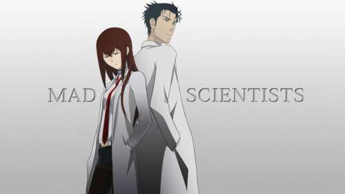 Kurisu Makise and Rintaro Okabe from the anime Steins;Gate sharing a moment together. wallpaper download
