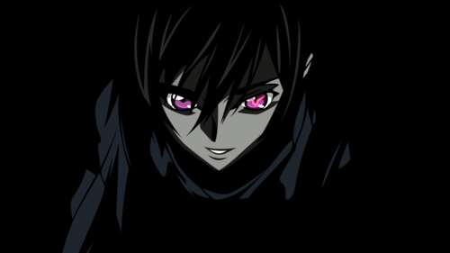 A striking portrait of Lelouch Lamperouge from the anime Code Geass set against a... wallpaper