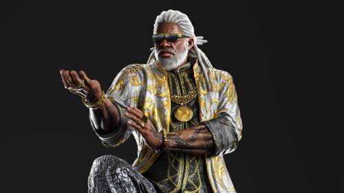 A high-resolution, cinematic portrait of Leroy Smith from the video game Tekken 8... free desktop wallpaper