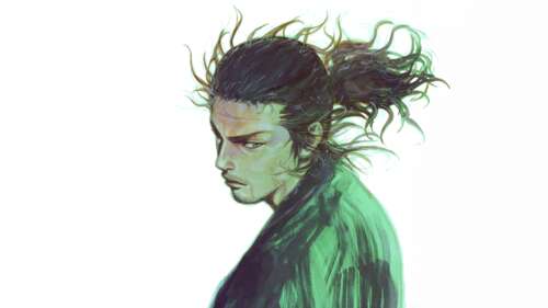 A highly detailed and intense illustration of the legendary samurai Miyamoto Musashi... free hd wallpapers