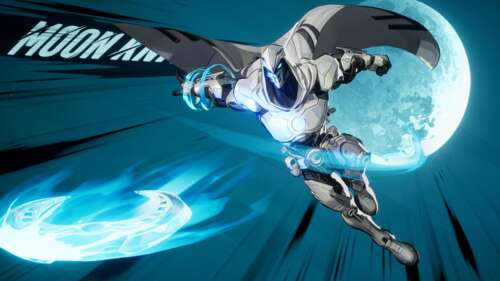 A cinematic character poster of Moon Knight from Marvel Rivals, featuring his white... pictures for wallpaper