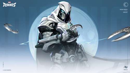 Moon Knight character art from the game Marvel Rivals.