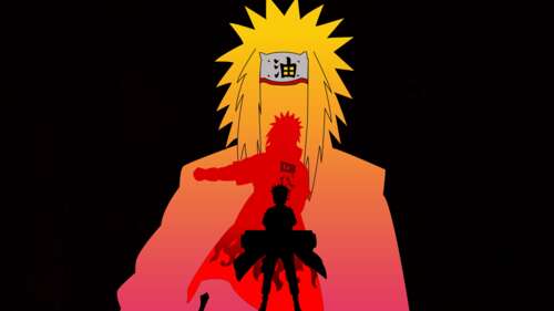 Naruto Uzumaki and Minato Namikaze from Naruto Shippuden on a black AMOLED background background images hd