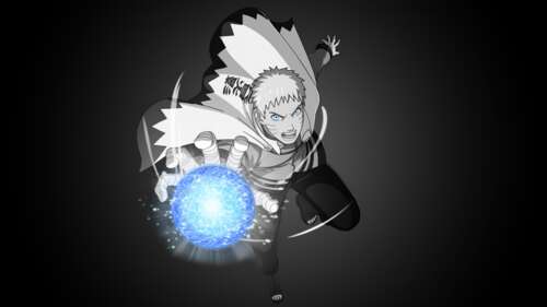 A cinematic, dark-themed portrait of Naruto Uzumaki from the Naruto anime series... free wallpaper