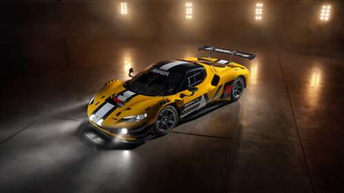 Sleek, aerodynamic racing cars in motion on a high-tech futuristic racing track. free background