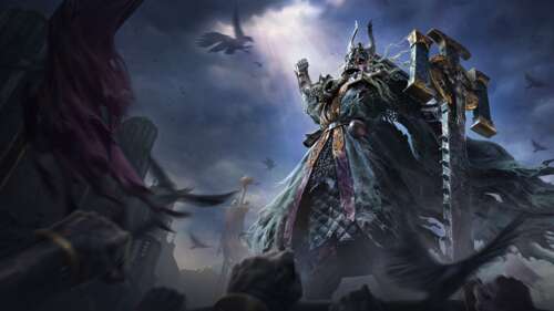 Cinematic key art for Path of Exile 2 featuring a dark fantasy warrior in a gloomy,...