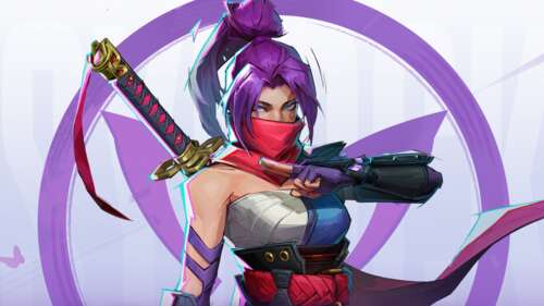Psylocke from Marvel Rivals showcasing her psychic abilities and combat stance wallpaper for laptop download