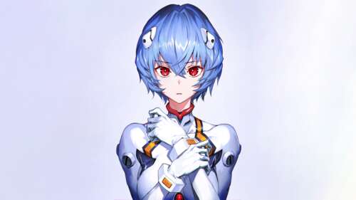 A high-detail portrait of Rei Ayanami from Neon Genesis Evangelion free hd wallpapers