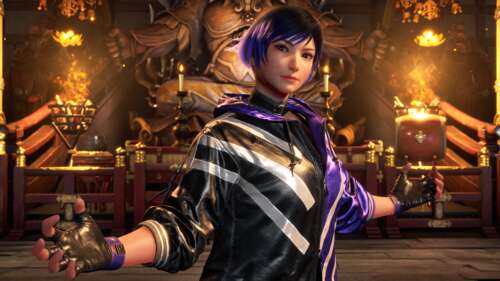 A detailed portrait of the character Reina from the video game Tekken 8.