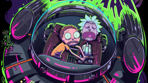 A stylized illustration of Rick Sanchez and Morty Smith from the animated TV show... background images hd