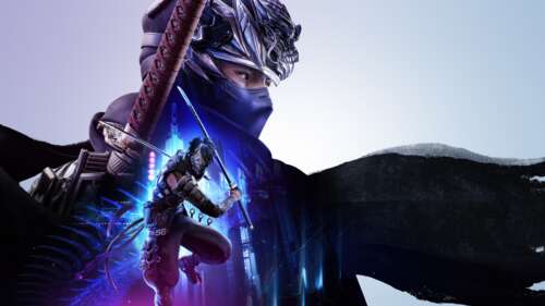 High-detail cinematic close-up of Ryu Hayabusa from Ninja Gaiden 4 featuring intricate...