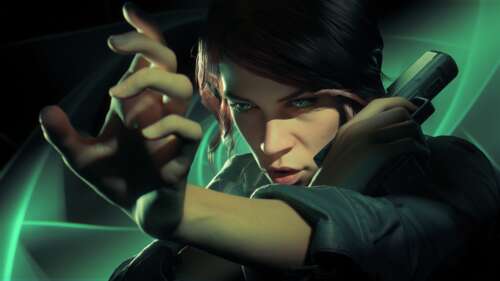 A detailed portrait of Saga Anderson from the video game Alan Wake 2. wallpaper