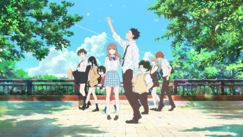 Shoya Ishida and Shouko Nishimiya from the anime series A Silent Voice (Koe no Katachi) free wallpaper