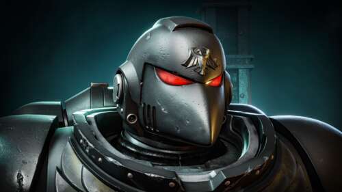 A heavily armored Space Marine from Warhammer 40,000: Space Marine 2 prepared for... high definition wallpaper