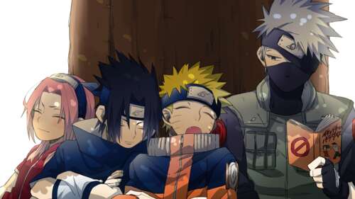Naruto Uzumaki, Sasuke Uchiha, Sakura Haruno, and Kakashi Hatake from the Naruto... free hd wallpapers