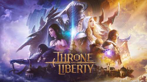 A detailed fantasy warrior in ornate, glowing armor from the MMORPG Throne and Liberty. wallpaper for pc download