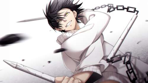 A cinematic, high-detail portrait of Toji Fushiguro from Jujutsu Kaisen wallpaper