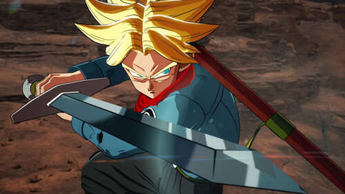 Trunks from Dragon Ball Sparking! Zero in a powerful battle stance free hd wallpapers