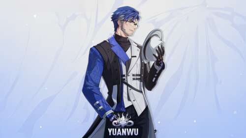 A high-definition, blue-themed cinematic depiction of the character Yuanwu from Wuthering... pictures for wallpaper