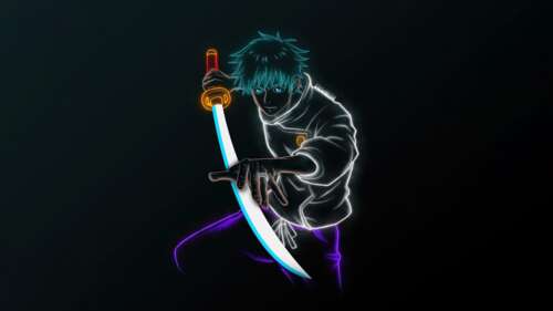 A high-resolution, dramatic close-up of Yuta Okkotsu from the anime Jujutsu Kaisen...