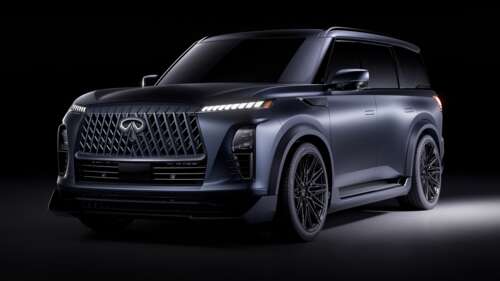 A high-resolution, cinematic view of a dark, futuristic performance SUV against a... background images hd
