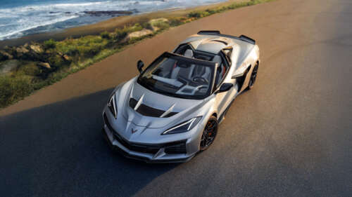 A futuristic and aerodynamic 2026 Chevrolet Corvette ZR1X limited edition supercar... wallpaper