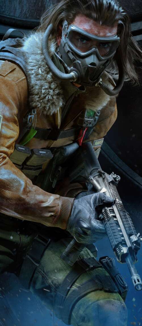 A tactical military operator equipped with futuristic combat gear and advanced weaponry... wallpaper download