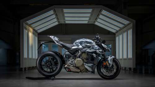 A high-resolution, detailed view of a Ducati Streetfighter V4 motorcycle featuring... high definition wallpaper