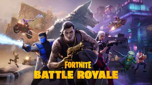 A dynamic game poster for Fortnite Battle Royale 2025 showcasing a stylized warrior... wallpaper download